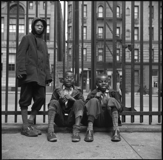 New York, New York. Three boys who live in the Harlem area. 1943